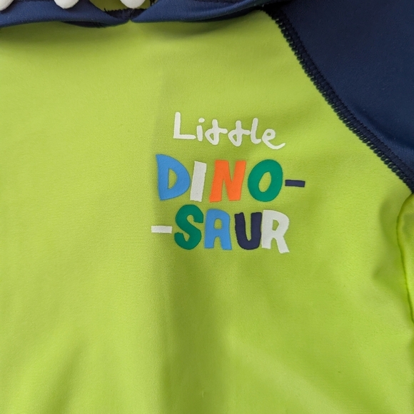 Sol Swim Little Dinosaur Hooded Swim Top - Size 18 Months - Picture 3 of 6
